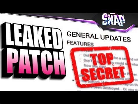 marvel snap leak|1/9 Patch Notes Leaked (SPOILER!!!) : r/MarvelSnap